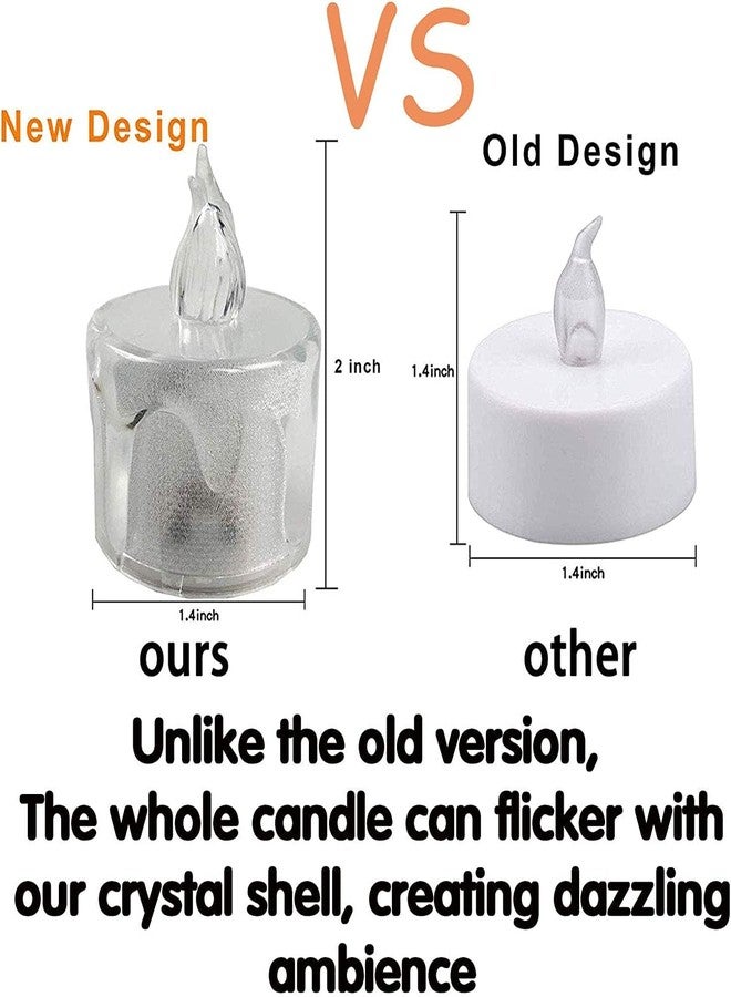 Errol Crystal tealight Candles Smokeless Candle Light, Flameless led Diya | led Candles | Tea Lights Candles for Diwali and Christmas Decorations (Pack of 12) - Image 5